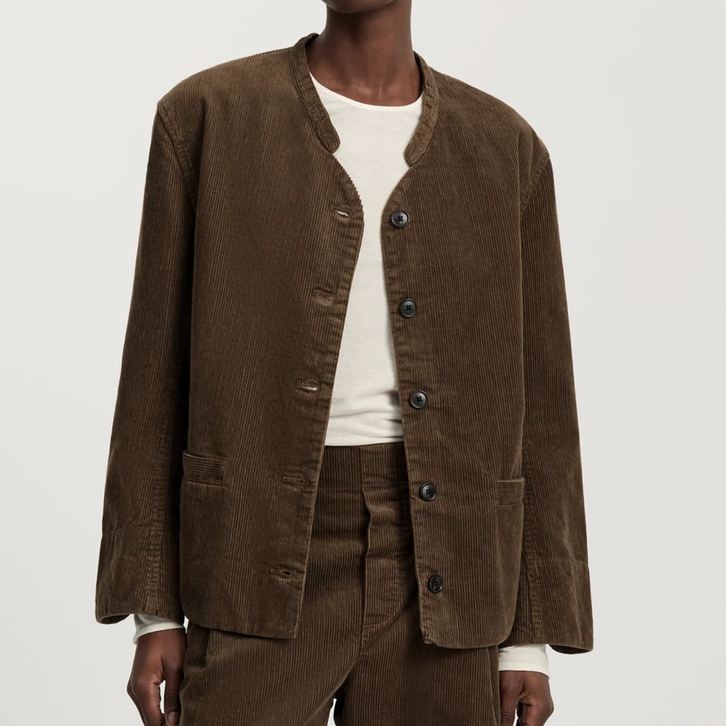 Angela Jacket Corduroy, Bark