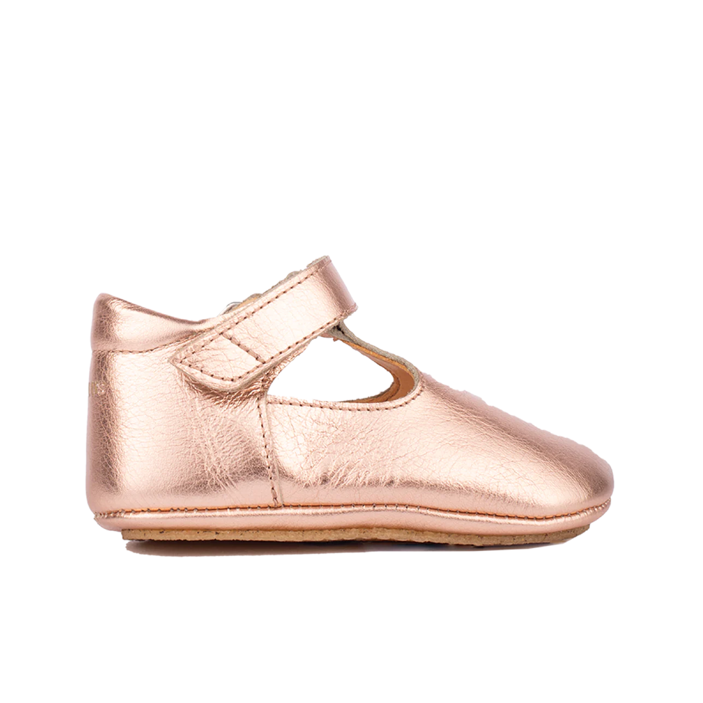 Prewalker med hjerte og velcrolukning, Rose Gold