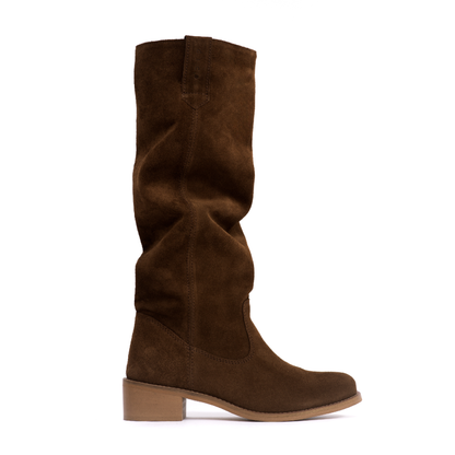 Ann Støvle, Calf Suede Dark Brown