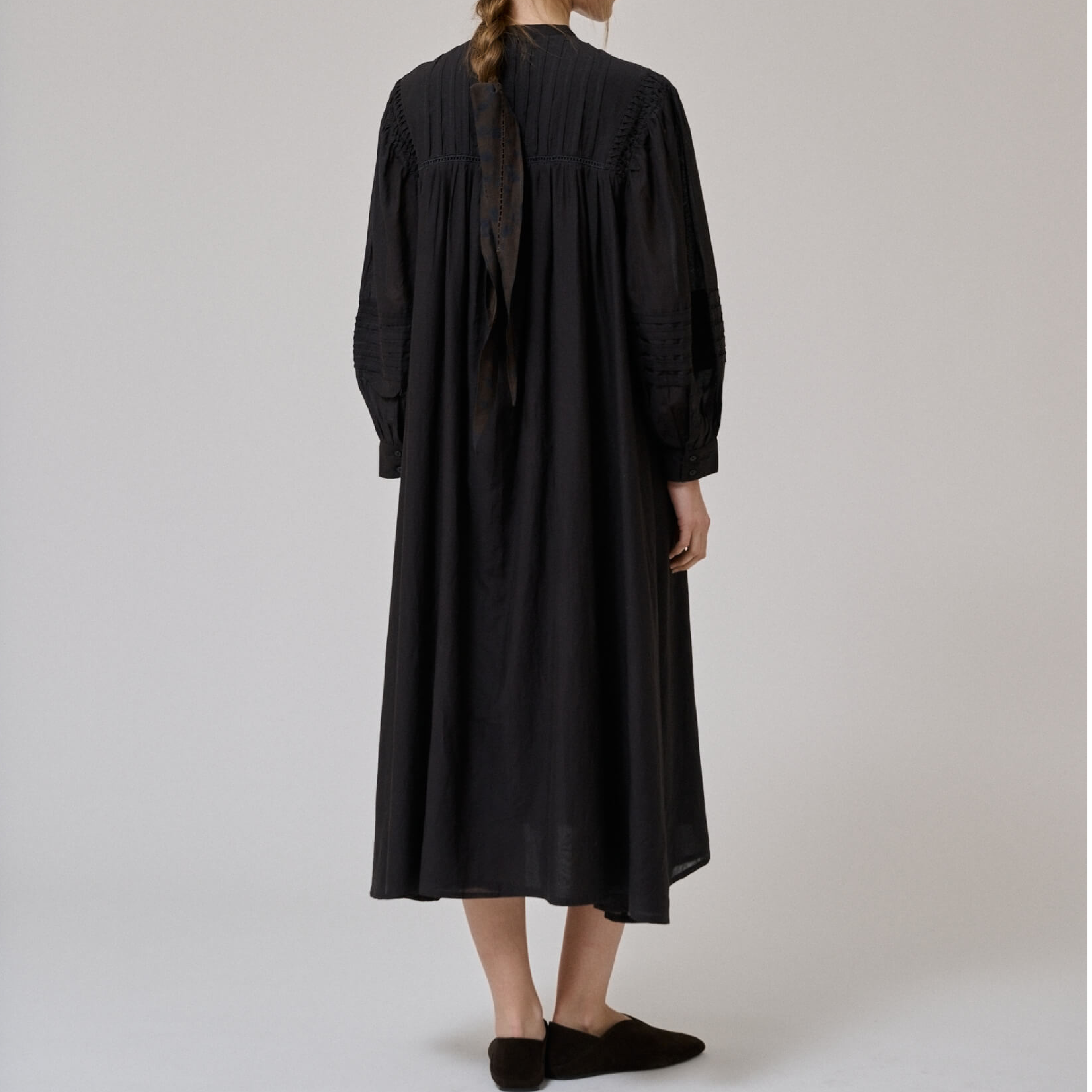 Dew ls Shirt Dress, Black