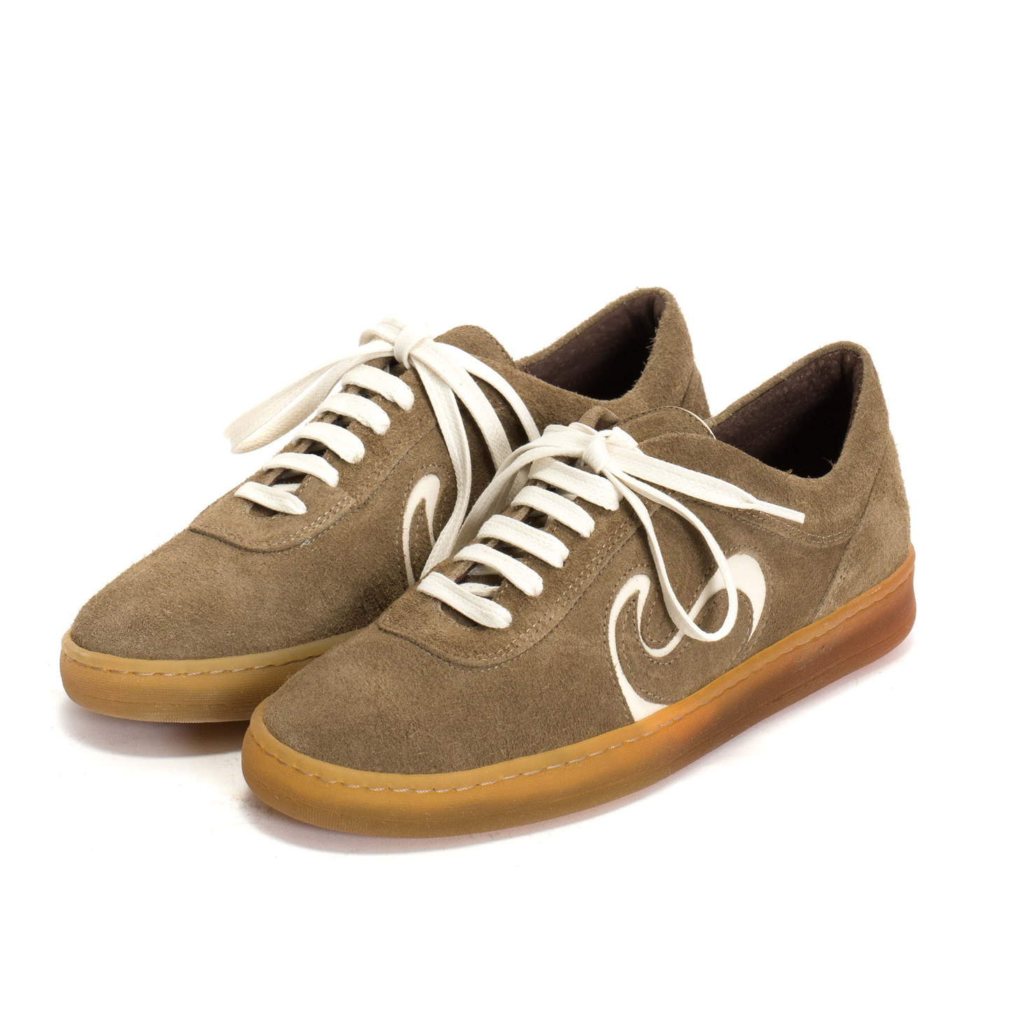 Blaire Plushed Calf Suede Sneakers, Cinnamon