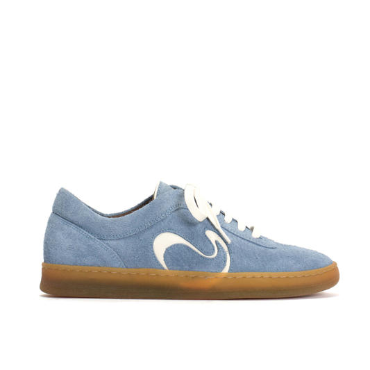 Blaire Plushed Calf Suede Sneakers, Denim Blue