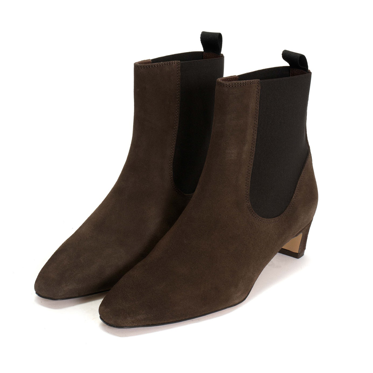 Gaby 40 Calf Suede Støvletter, Coffee Brown