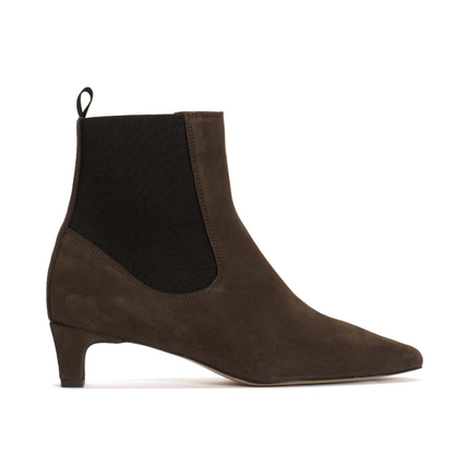 Gaby 40 Calf Suede Støvletter, Coffee Brown