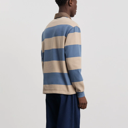 Another Rugby Polo 1.0, Blue Sand Stripe