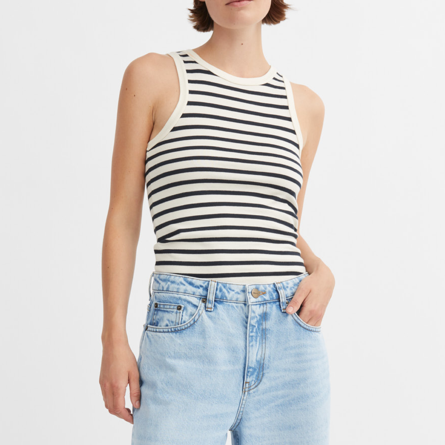 Loui Tank Top, Dark Navy/White Stripe