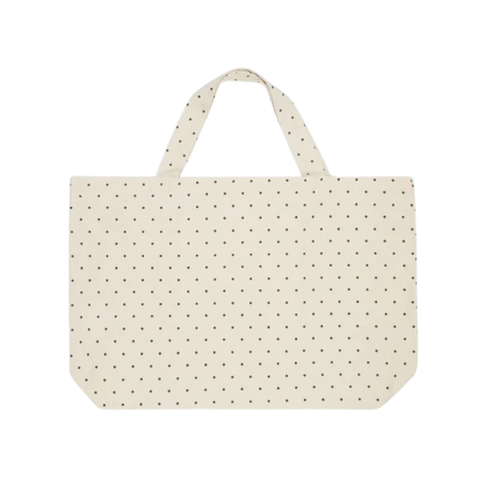 Big Dot Bag, Ecru/Black Dots