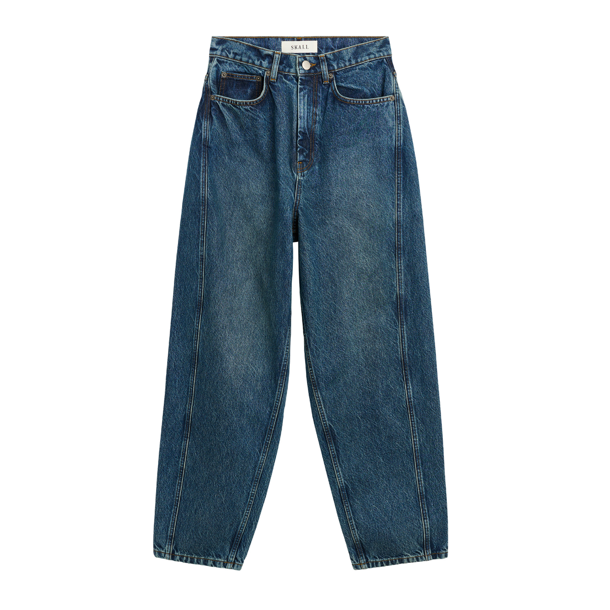 Bille Barrel Jeans, Washed Dark Blue