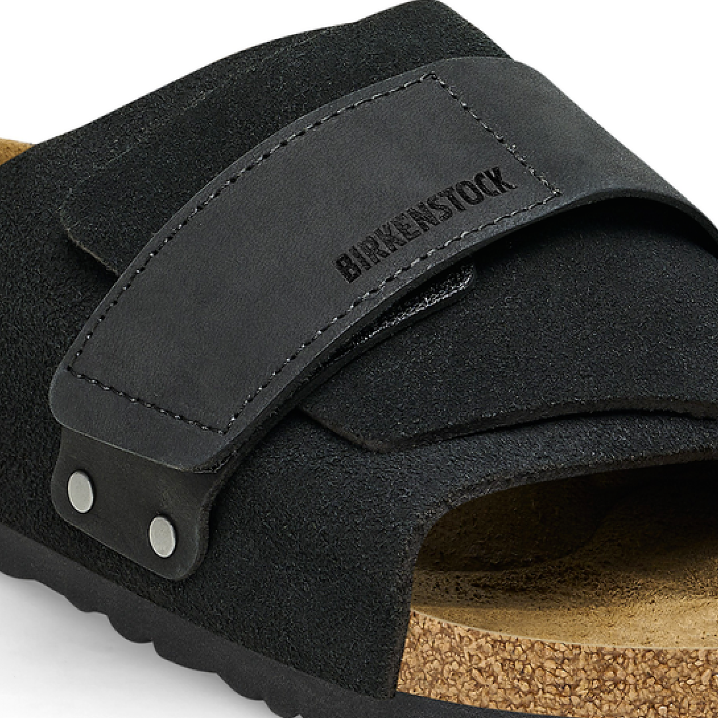 Kyoto Nubuck Leather Sandaler, Black