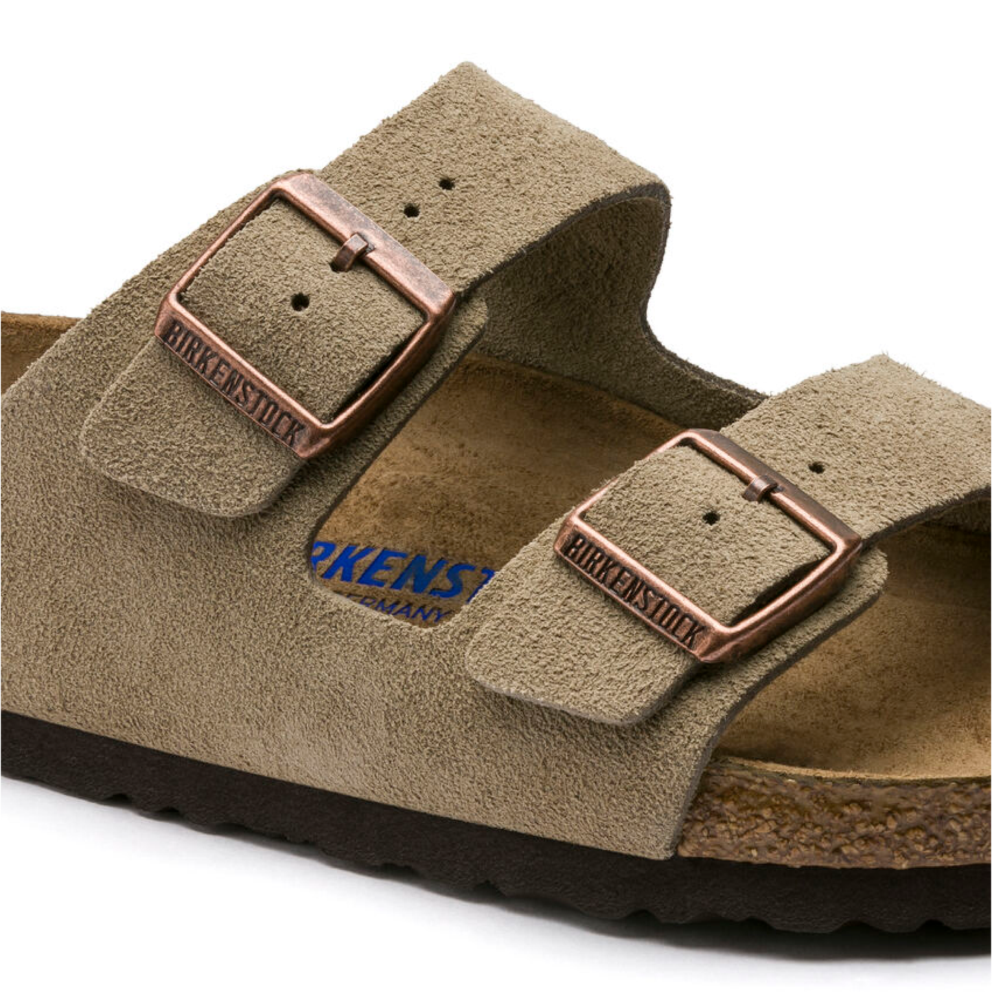 Arizona Suede Sandaler, Taupe