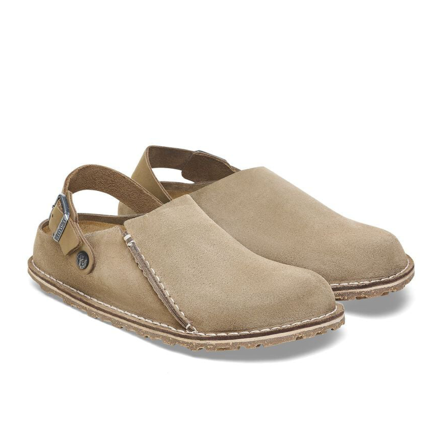 Lutry Premium Suede Leather Slippers, Gray Taupe