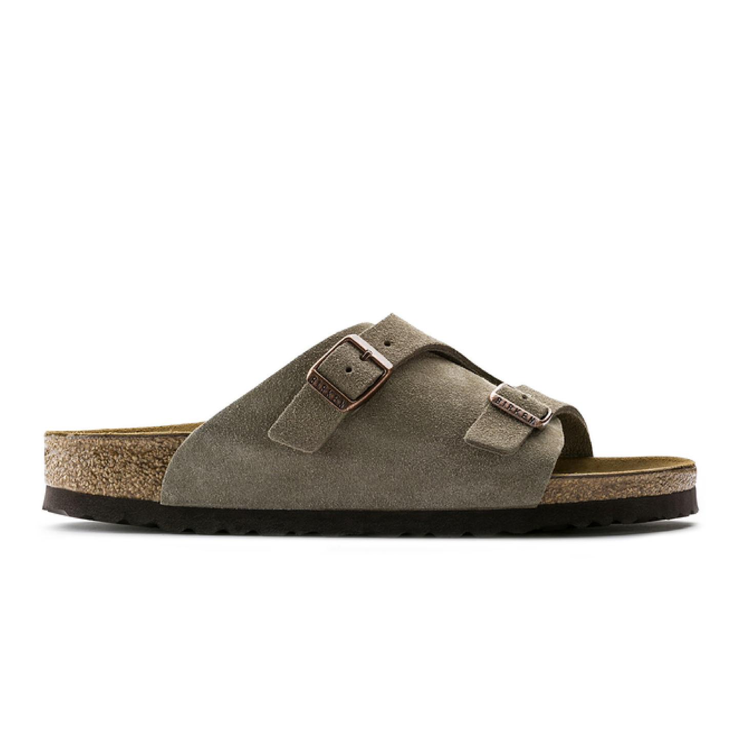 Zürich Suede Leather Sandaler, Taupe