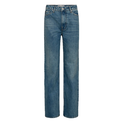 Brown Straight Jeans, Wash Long Beach