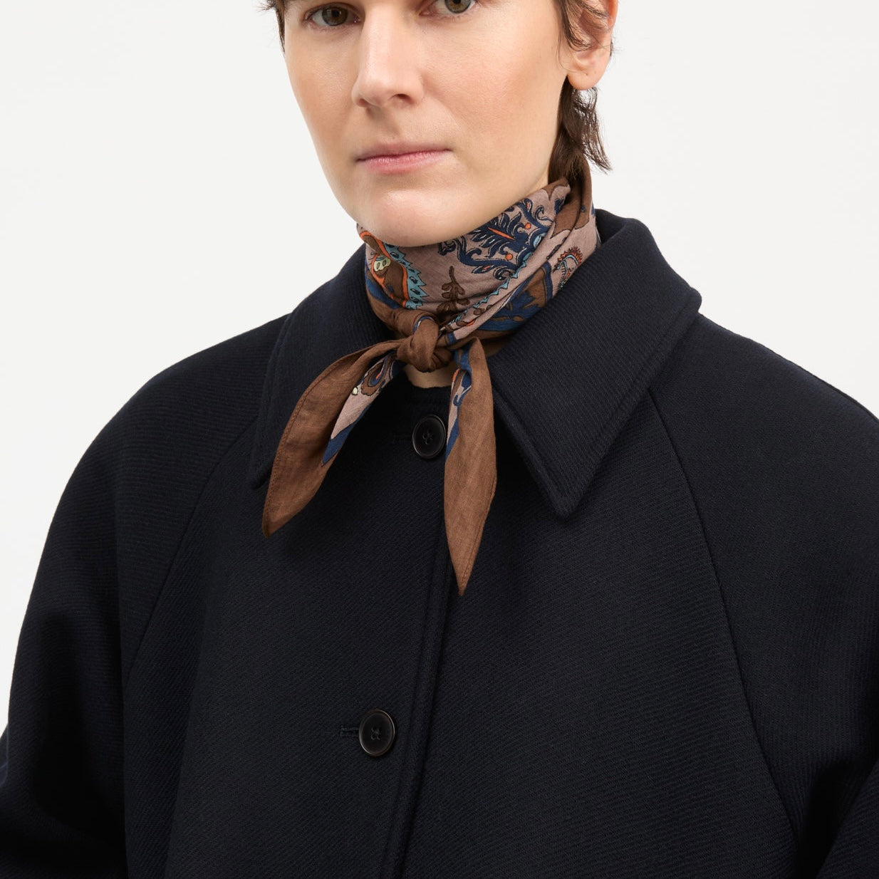 Pippa Scarf, Brown Paisley Print