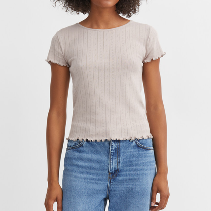 Edie Cap Sleeve Tee, Dusty Lavender