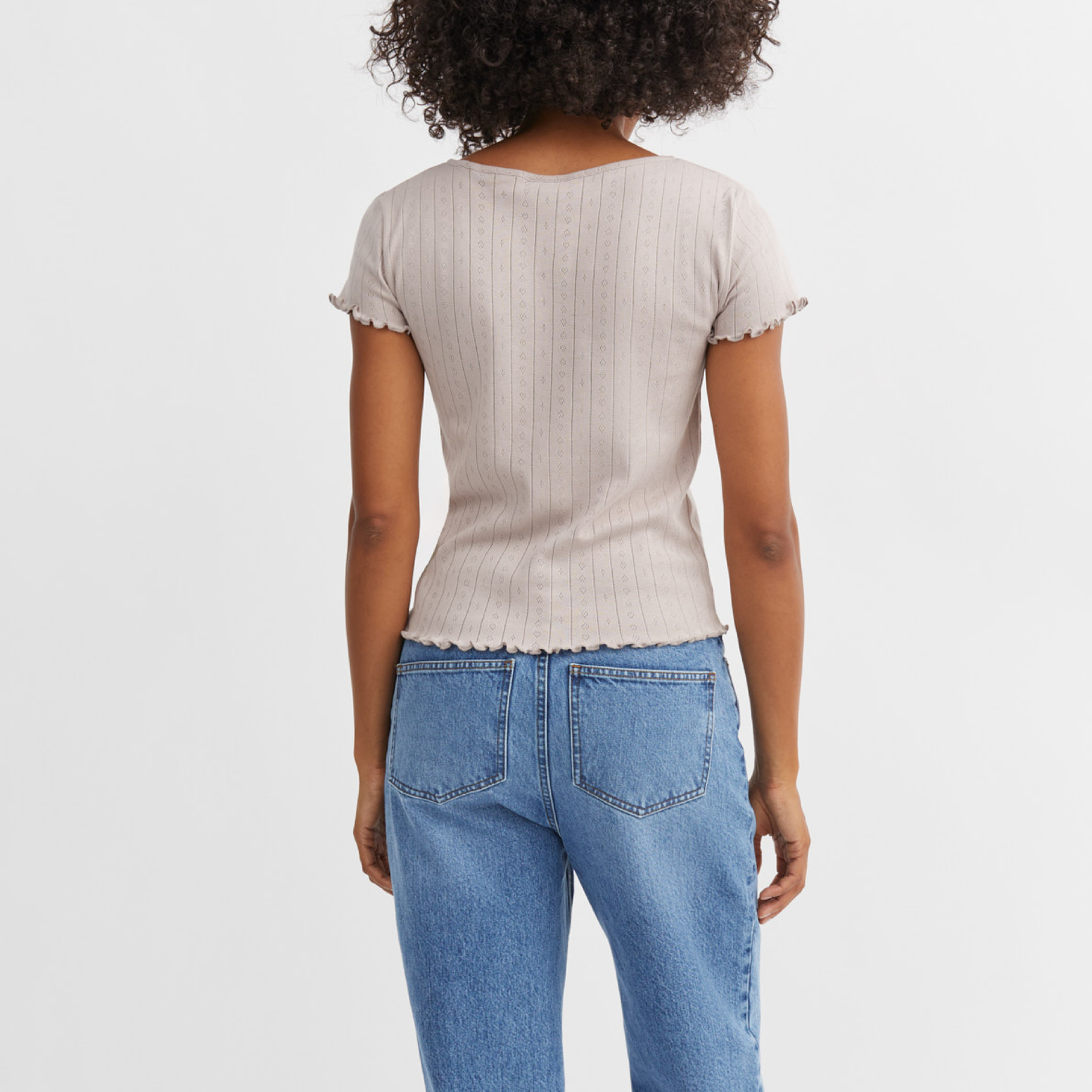 Edie Cap Sleeve Tee, Dusty Lavender