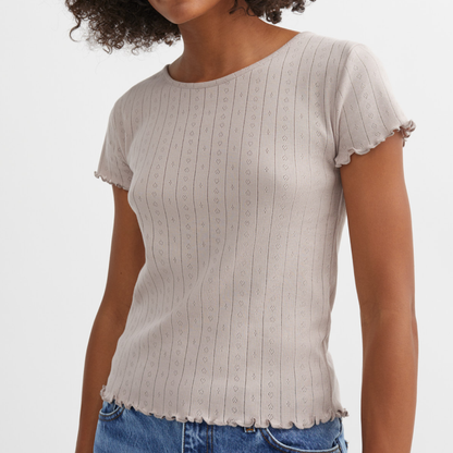 Edie Cap Sleeve Tee, Dusty Lavender