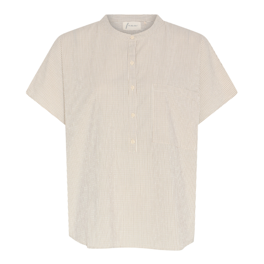 Colombo Top, Tapioca Coffee Stripe
