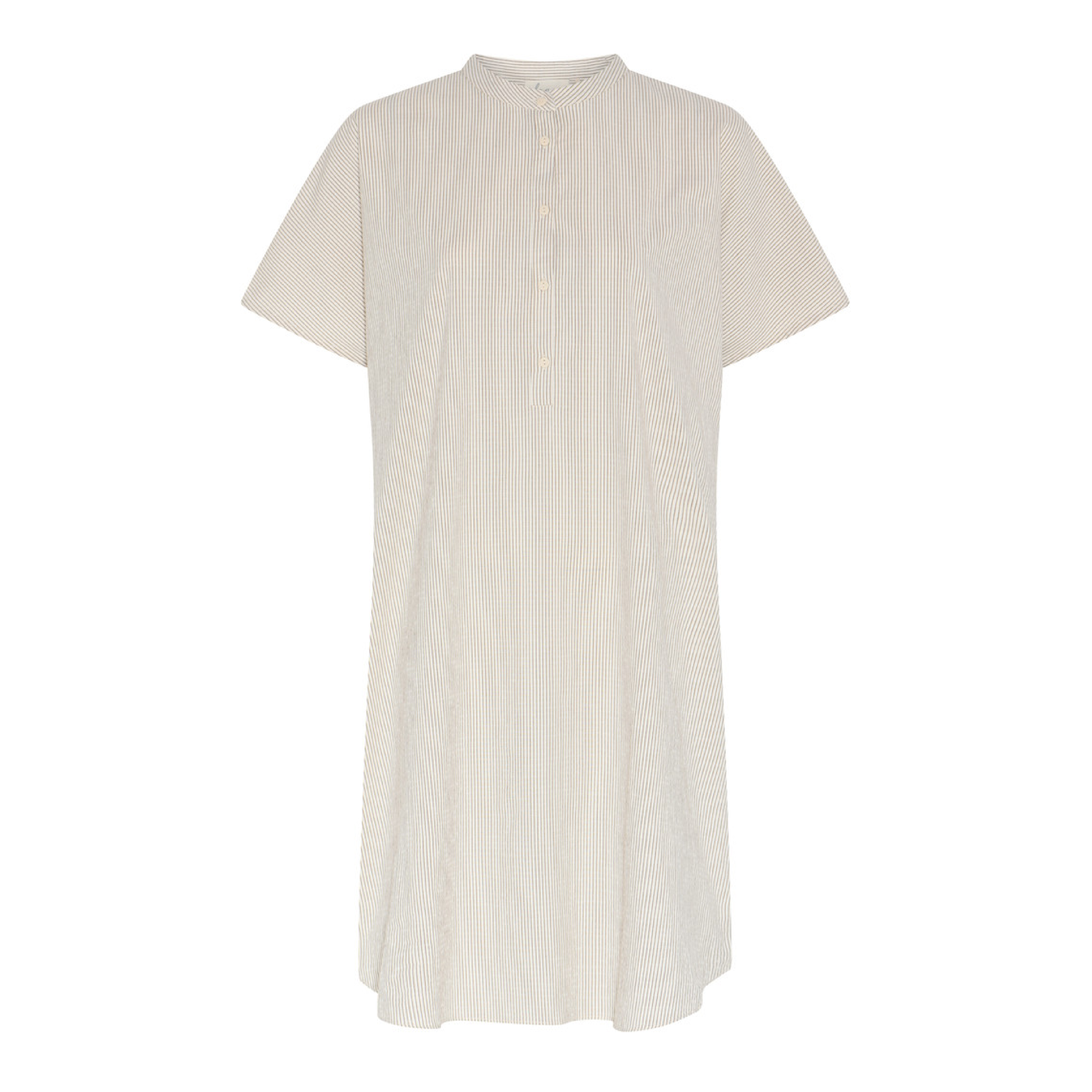 Seoul SS Skjortekjole, Tapioca Coffee Stripe