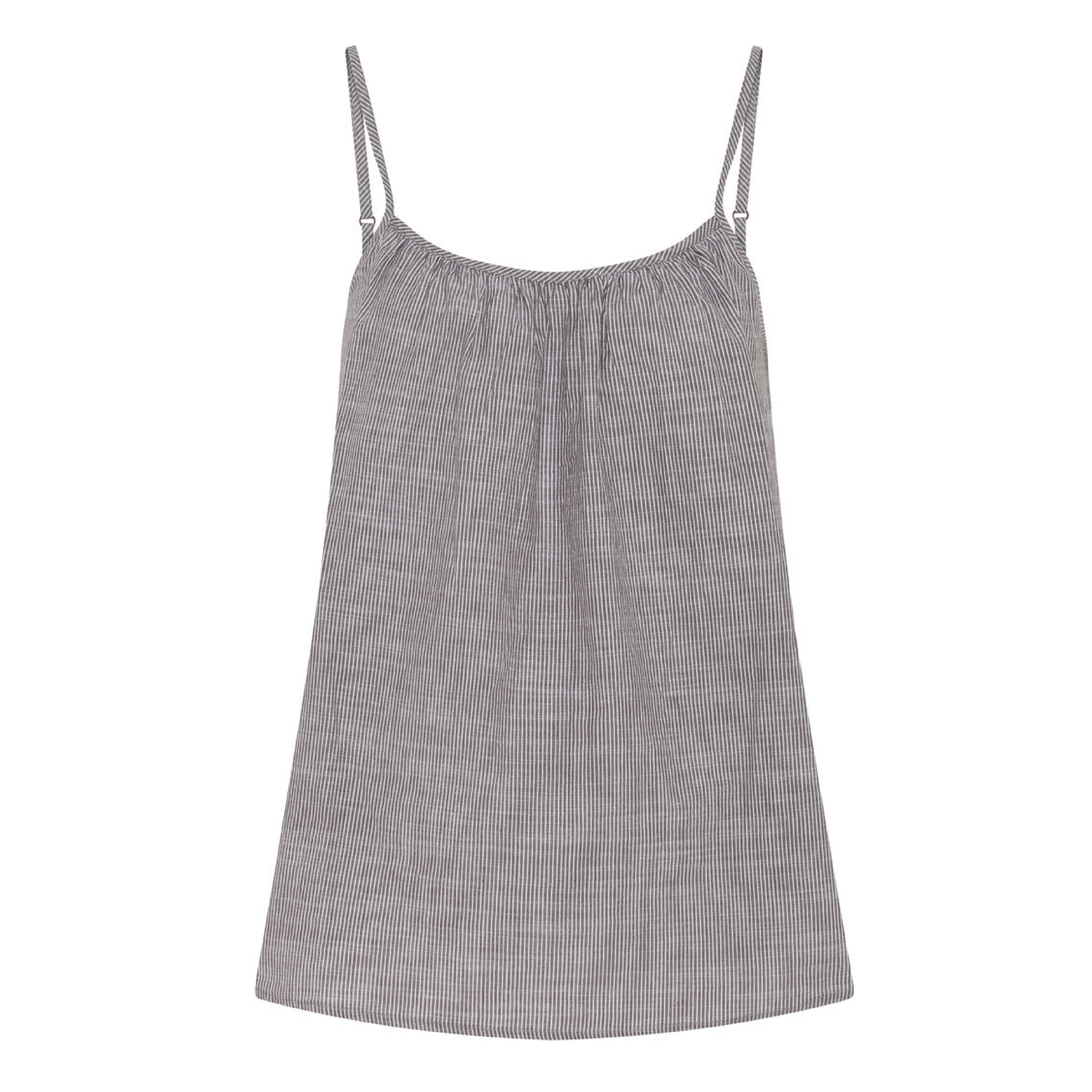 Vancouver Top, Coffee Quartz Stripe