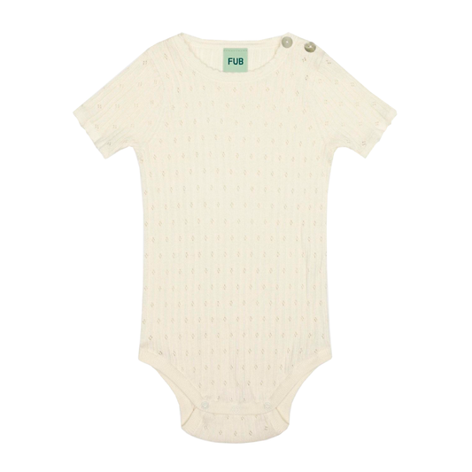 Baby Pointelle Body, Ecru
