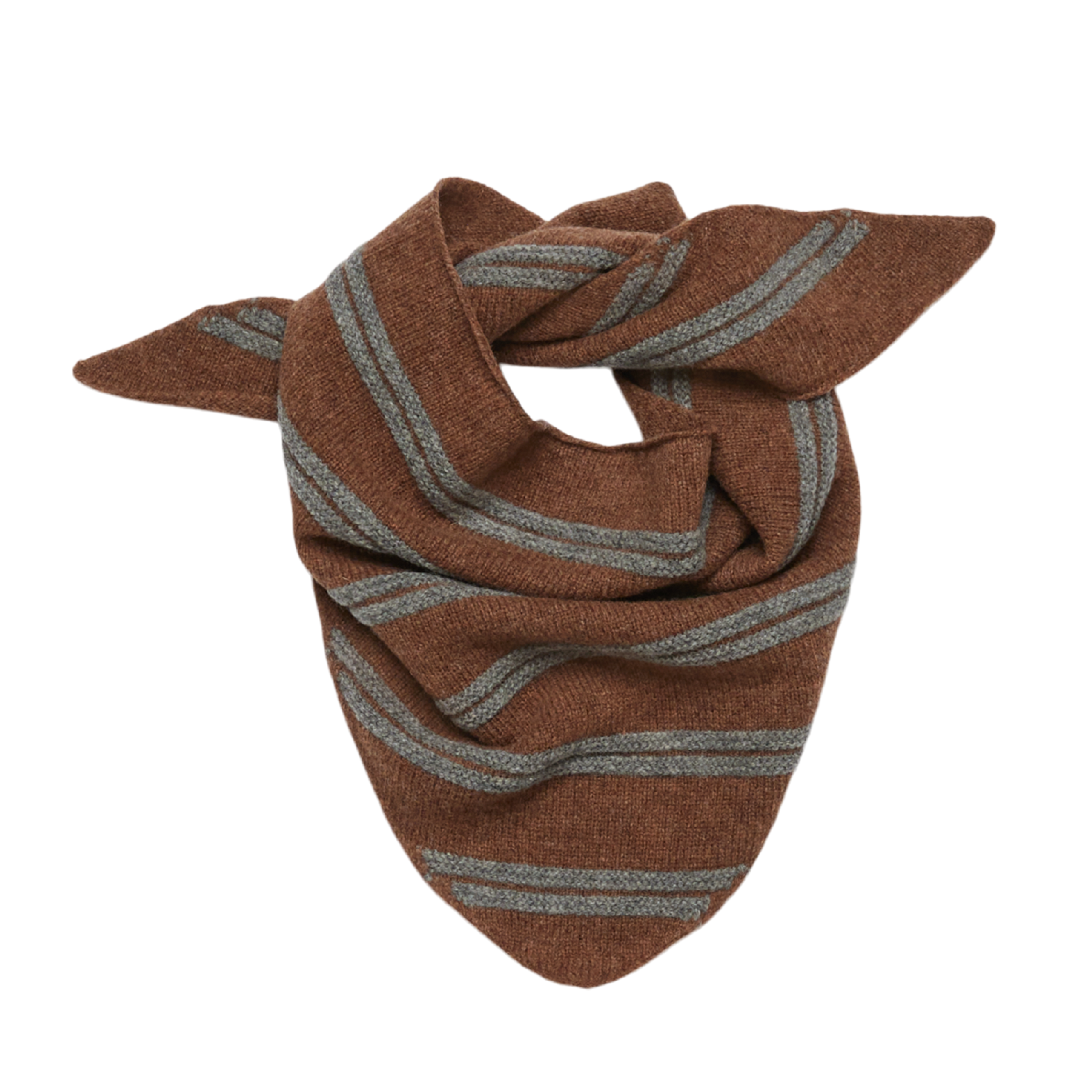 Lambswool Bandana, Hazel Melange/Steel Melange