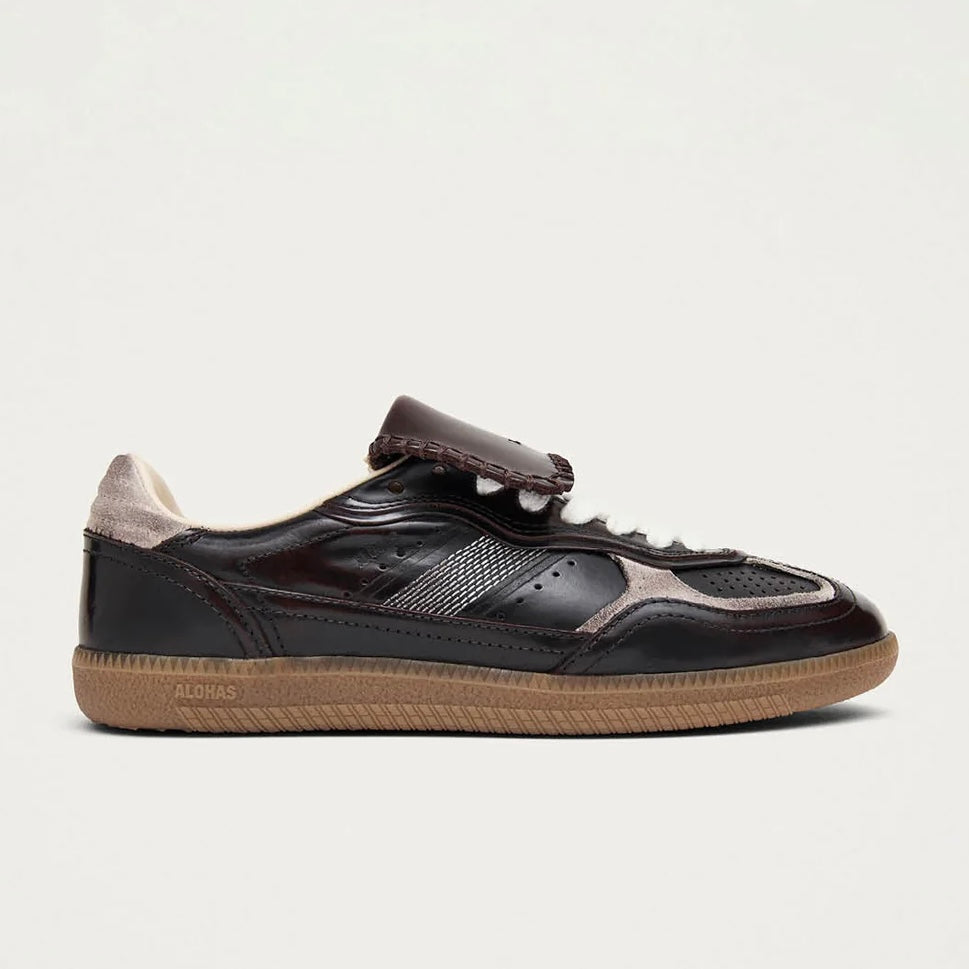 Tb. 490 Club Brushed Leather Sneakers, Dark Brown