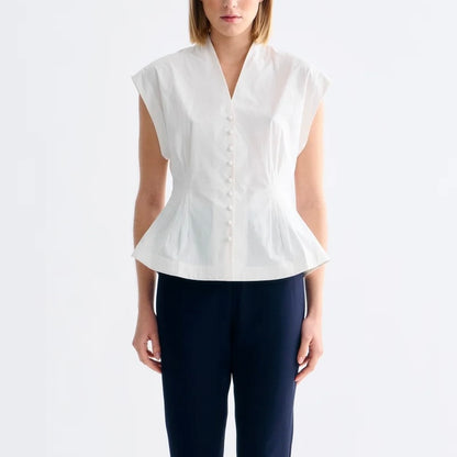 Vada Blouse, Egret
