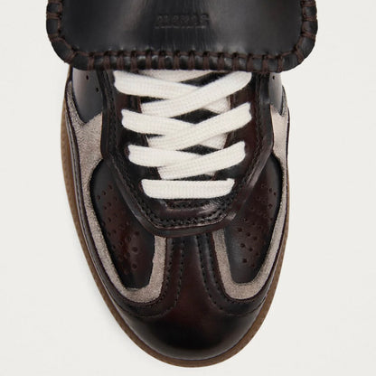 Tb. 490 Club Brushed Leather Sneakers, Dark Brown