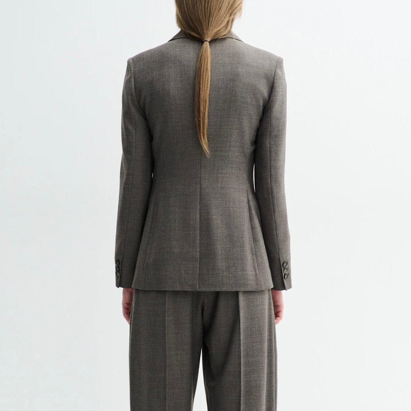 Joelie Transeasonal Wool Blazer, Mink