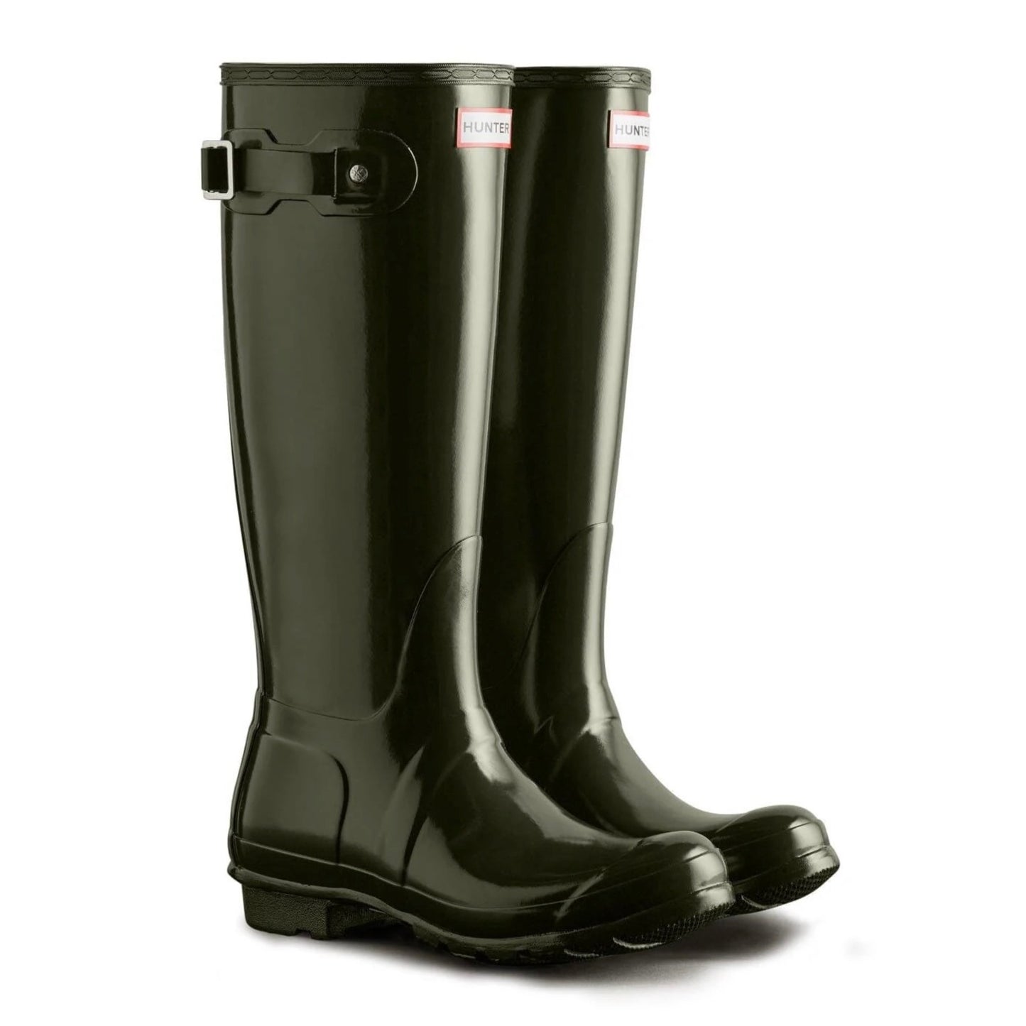 Womens Original Tall Gloss Boot, Dark Olive