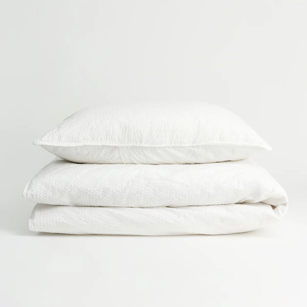 Sengetøj Seersucker, White (140x200)