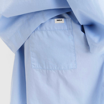 Poplin Shorts, Shirt Blue