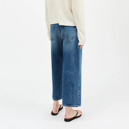 Taylor Cropped Jeans, Slouchy Blue