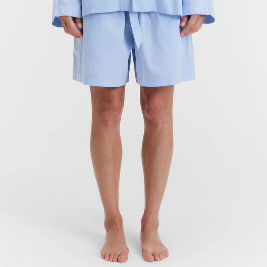 Poplin Shorts, Shirt Blue