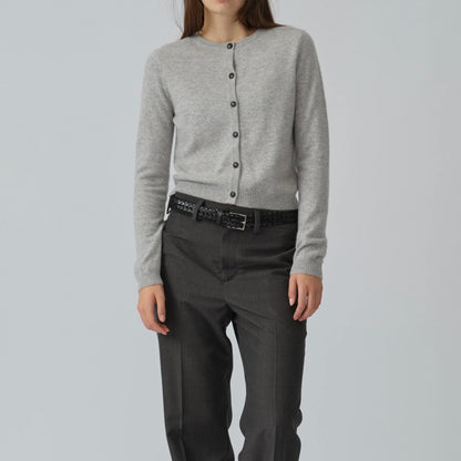 Women's Cashmere O-Cardigan, Ash Grey