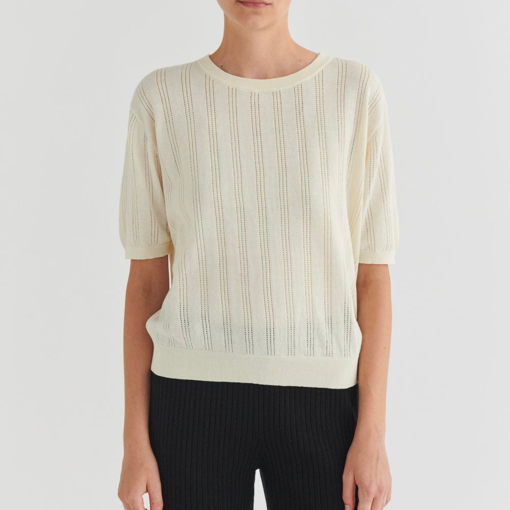 High Twist Tee, Ecru