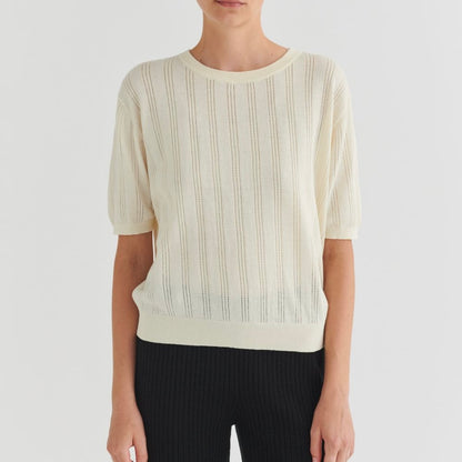 High Twist Tee, Ecru