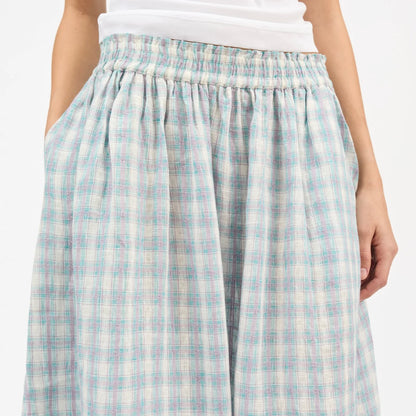 Dagny Skirt, Purple/Blue Check