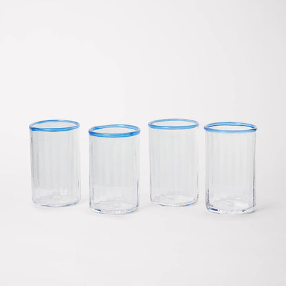 Peter Small Glass, Aquamarine (Sæt á 4)