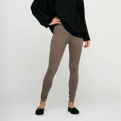 Smooth Leggings, Dark Taupe