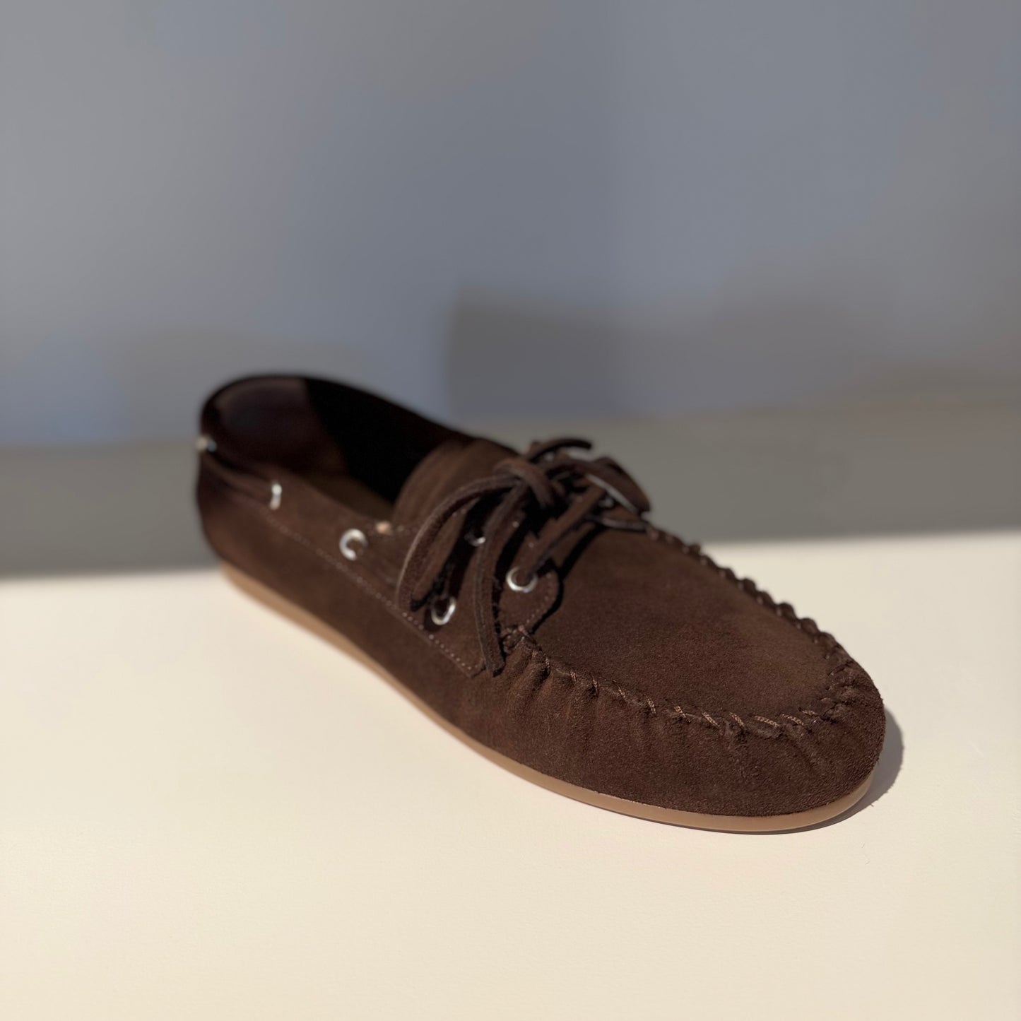 Rowan Suede Leather Loafers, Brown