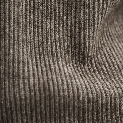 Kiera Silk Yak Strikvest, Brown Melange