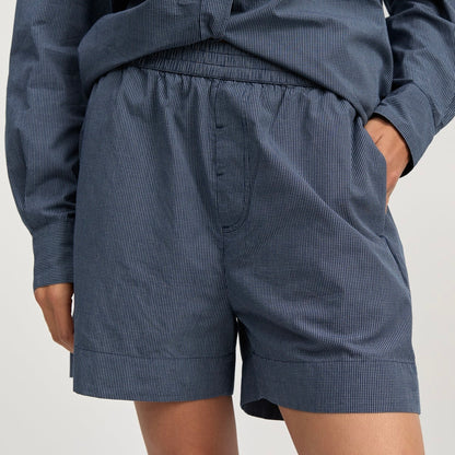 Casual Shorts Check, Navy Check
