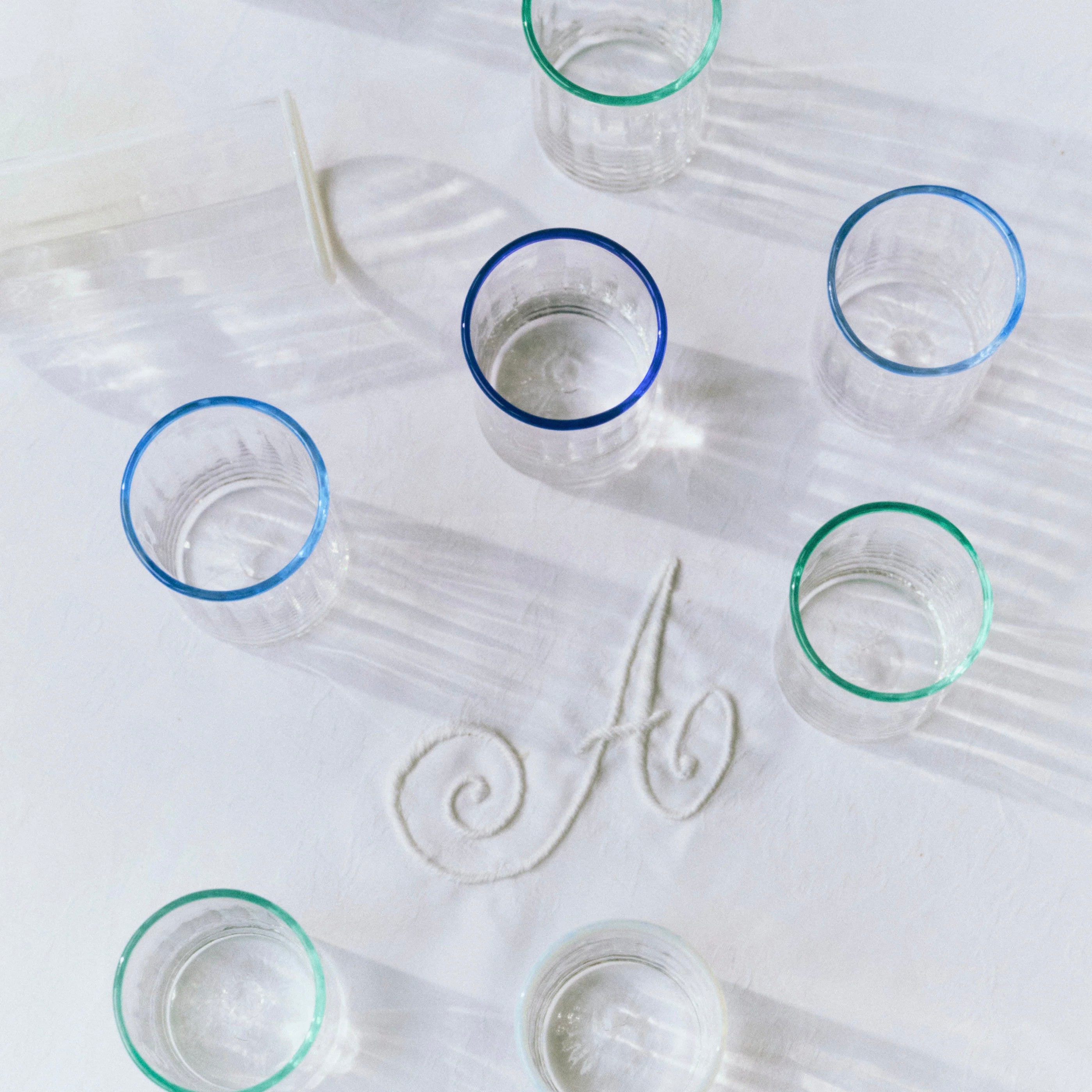 Peter Small Glass, Aquamarine (Sæt á 4)