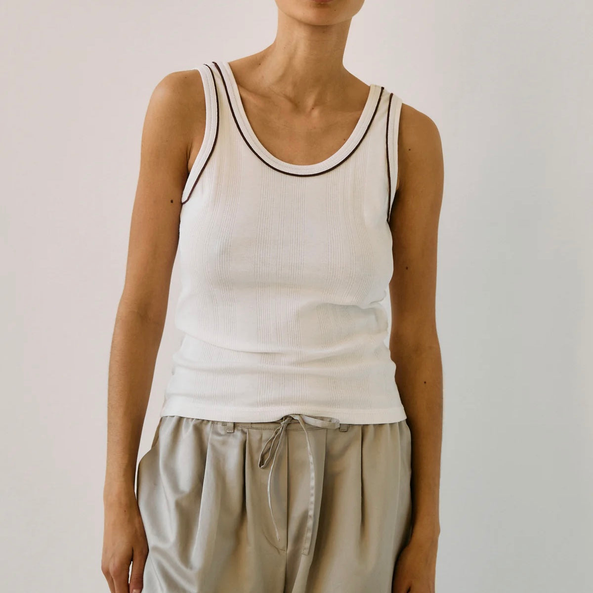 Waves Tank Top, Hvid