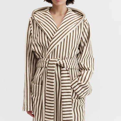 Hooded Bathrobe, Kodiak Stripes