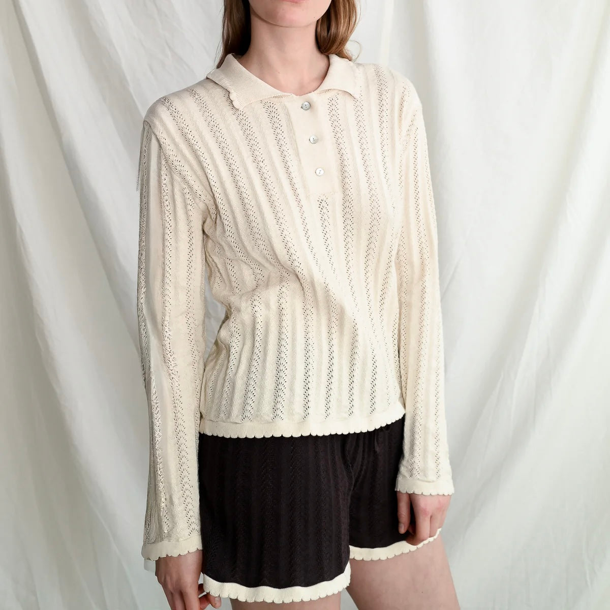 Georg LS Polo, Ecru