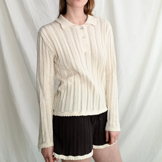 Georg LS Polo, Ecru