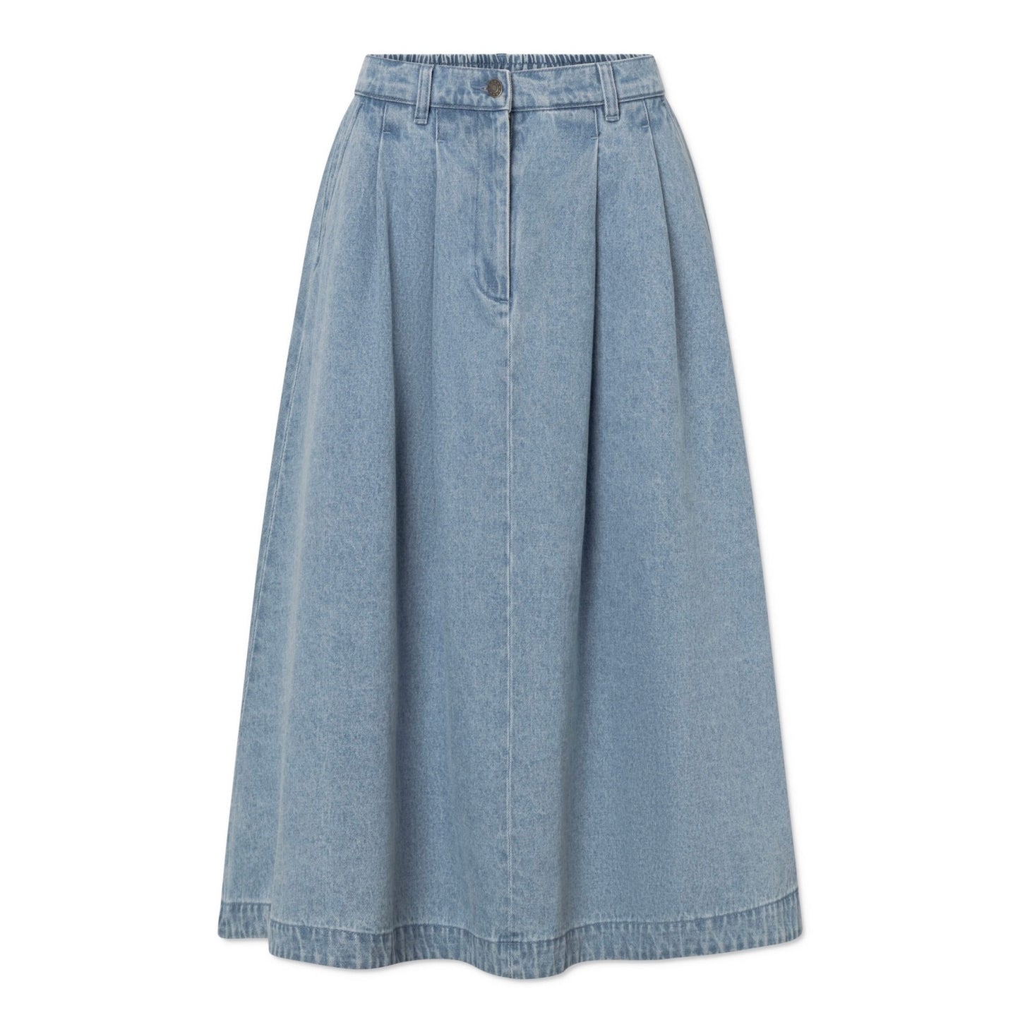 Pen Denim Nederdel, Light Denim